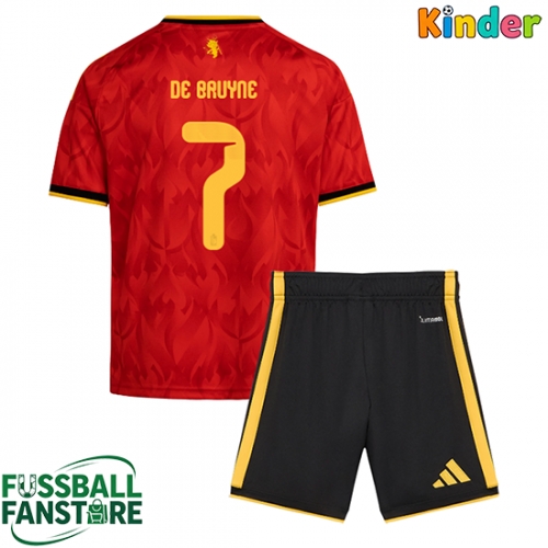 Belgien Kevin De Bruyne #7 Replik Heimtrikot Kinder WM 2026 Kurzarm (+ Kurze Hosen)